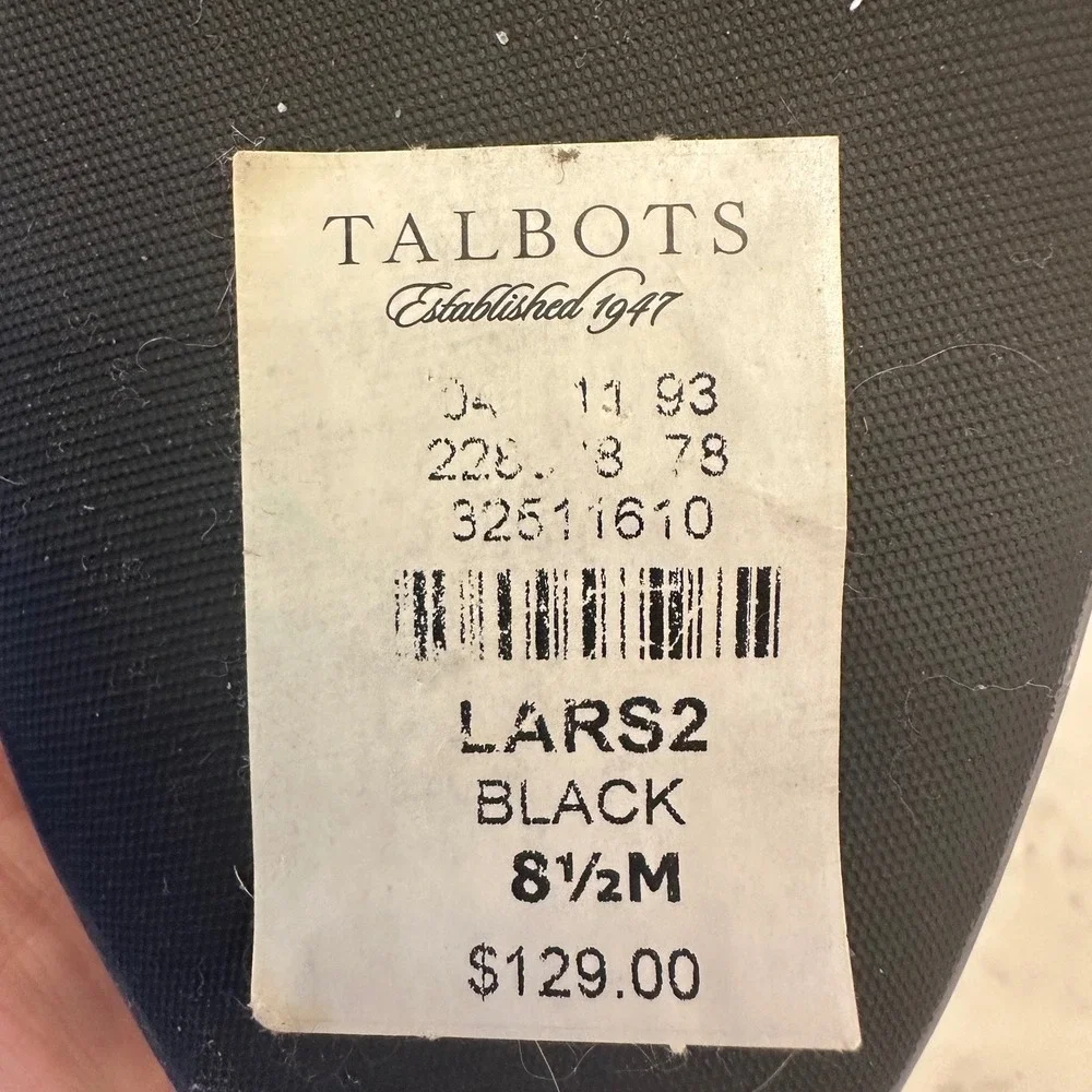 Talbots Lars2 Black Suede Round Toe Pumps Heels Womens 8.5 M Classic